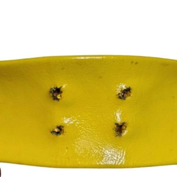 1950s Wide Yellow Leather Waist Cinching Belt Size Small Vintage Miss Pat main image 10